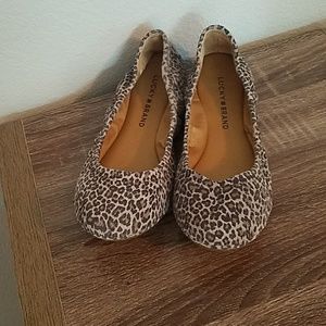 Lucky leopard ballet flats.